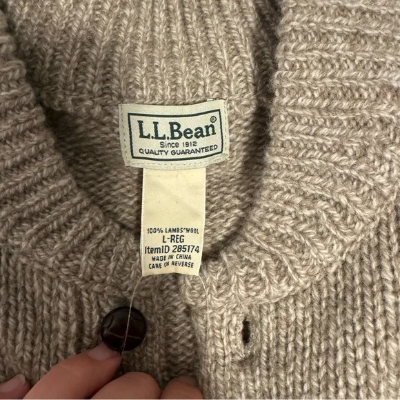 NWT Bean Classic Ragg Wool Sweater, Henley